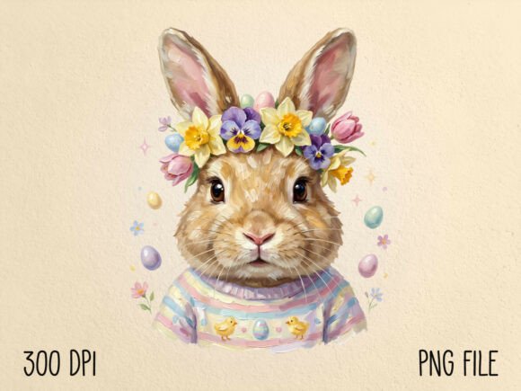 Download Hand Painted Easter Bunny PNG - Png Collection