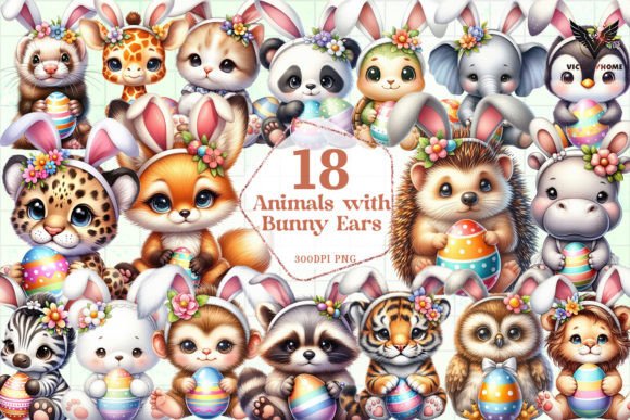 Download Animals with Bunny Ears Clipart PNG - Png Collection