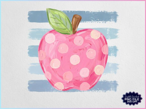 Download Preppy Textured Back to School Apple PNG - Premium Resources