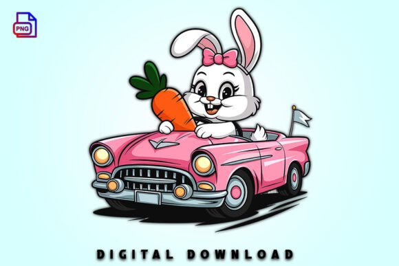 Download Pastel Easter Bunny Clipart Car PNG - Png Collection
