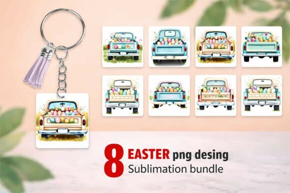 Download "8 Easter Truck with Eggs PNG Sublimatio - Png Collection