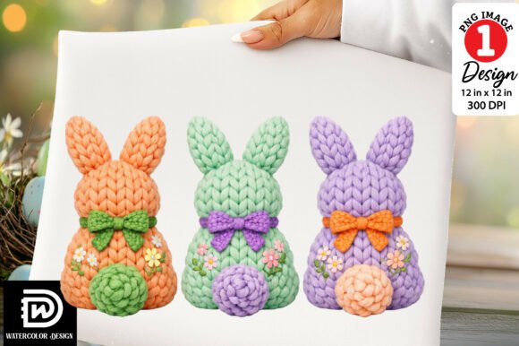 Download Faux Yarn Easter Bunnies Png - Png Collection