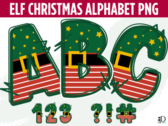 Download Elf Christmas Alphabet PNG Letters - Png Collection
