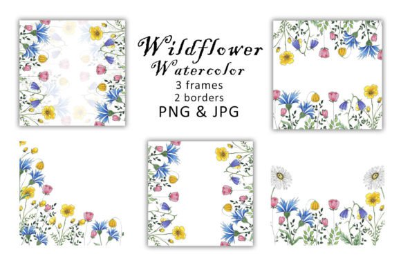 Download Watercolor Frames Clipart Wildflower PNG - Premium Resources