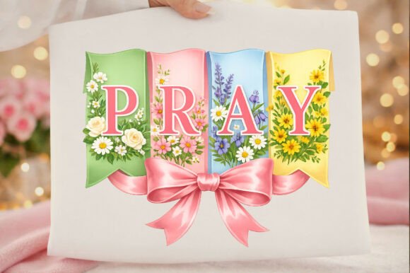 Download Pray Floral Faith Coquette Bow Png - Png Collection