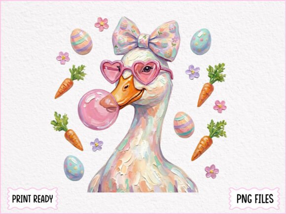 Download Hand Painted Easter Goose Bubblegum PNG - Png Collection