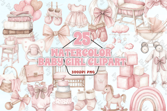 Download Watercolor Baby Girl Clipart PNG - Png Collection