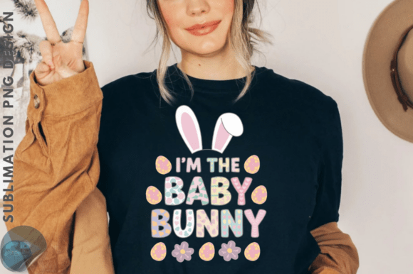 Download I'm the Baby Bunny Funny Easter PNG - Png Collection