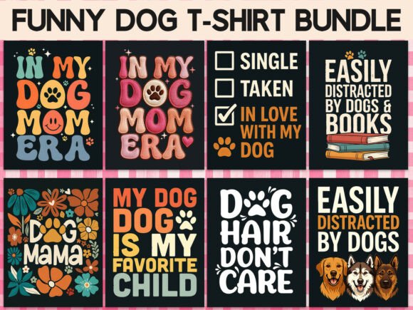 Download Funny Dog Mom T-Shirt Bundle PNG - Png Collection