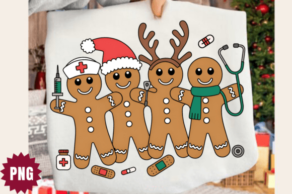 Download Cute Christmas Nurse Gingerbread PNG De - Png Collection
