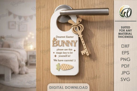 Download Easter Magic Key Door Hanger Laser Cut - Easter magic Collection