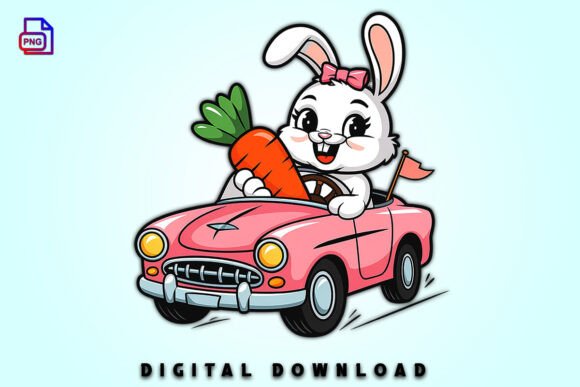 Download Pastel Easter Bunny Clipart Car PNG - Png Collection
