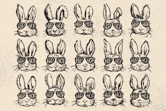 Download Hip Hop SVG Easter Bunny Sunglasses SVG - Easter bunny sunglasses Collection