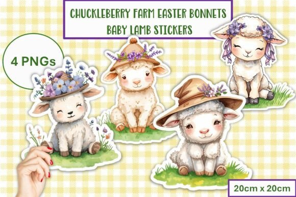 Download Easter Bonnet Lambs Stickers PNGs - Png Collection