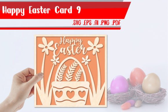 Download Happy Easter Card 9 Svg Dxf Eps Ai Png - Happy easter card Collection