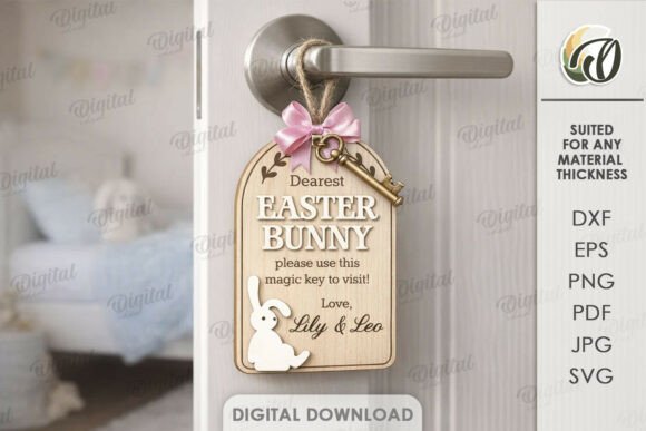 Download Easter Magic Key Door Hanger Laser Cut - Easter magic Collection