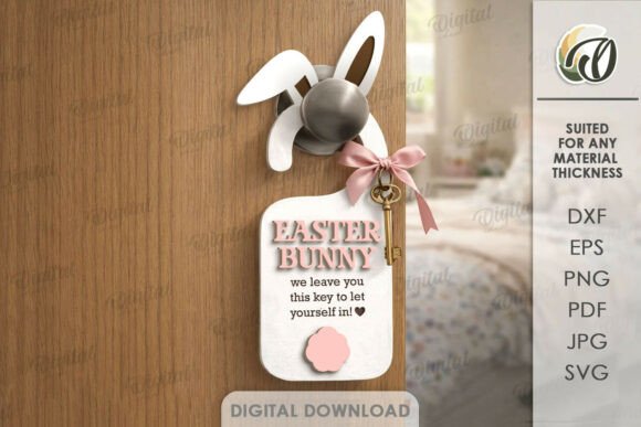 Download Easter Magic Key Door Hanger Laser Cut - Easter magic Collection