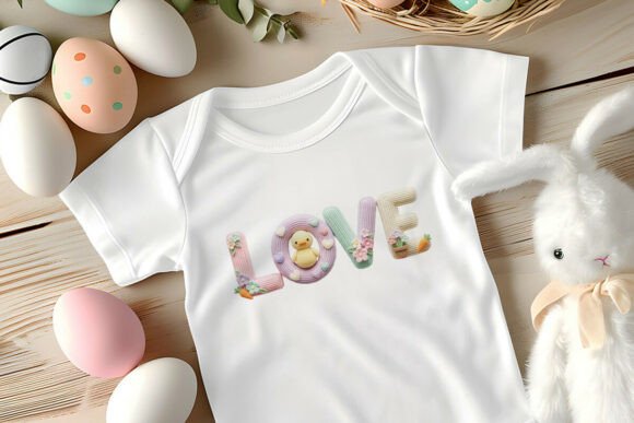 Download LOVE Easter Spring Faux Crochet PNG - Png Collection