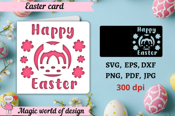 Download Happy Easter Card Svg, Paper Cutting Svg - Happy easter card Collection