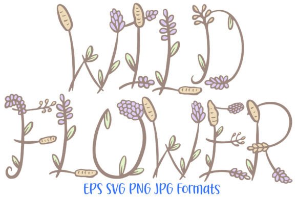 Download Wildflower PNG Font Floral Flowers SVG - Premium Bundle