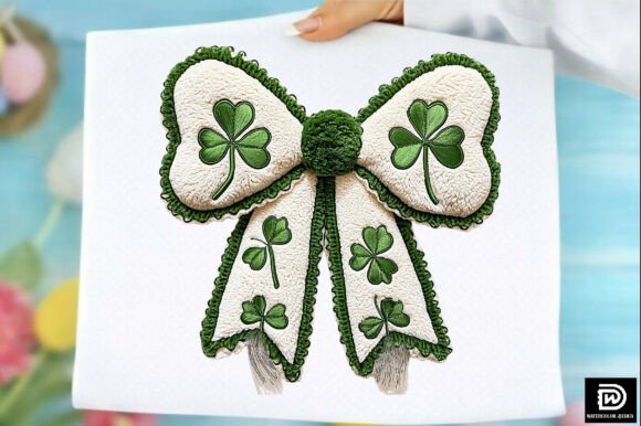 Download Faux Yarn St Patrick's Day Bow Png - Png Collection