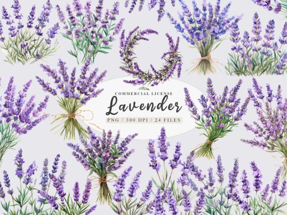 Download Watercolor Provence Lavender Png - Png Collection