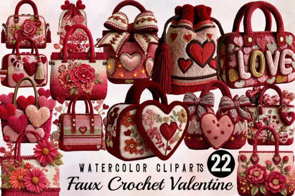 Download Faux Crochet Valentine Png Bundle - Png Collection
