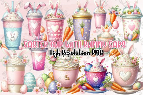 Download Easter Cup with Bunny Ears Clipart PNG - Png Collection