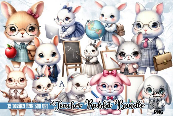 Download Adorable Teacher Rabbit Clipart PNG - Png Collection