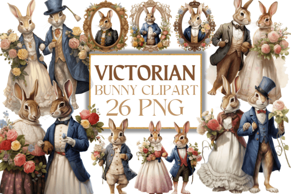 Download Vintage Victorian Bunny Clipart - Victorian bunny clipart Collection