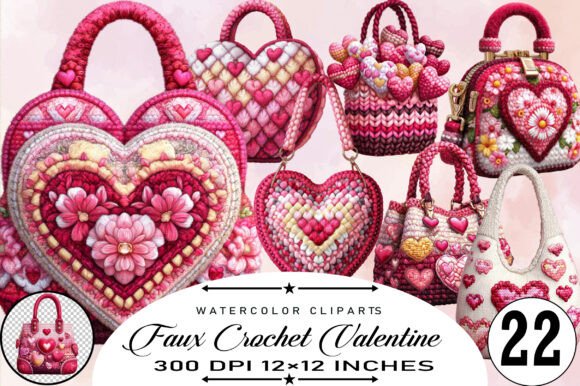 Download Faux Crochet Valentine Png Bundle - Png Collection